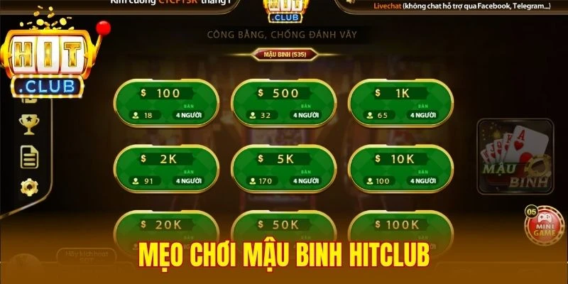 Mẹo chơi mậu binh Hitclub